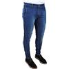 Evoga Jeans Uomo Pantaloni Slim Fit Aderenti Blu Denim Casual (as6, Numeric, Numeric_42, Regular, Regular, #TM1 Blu Scuro, 42)