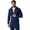 Guess Felpa da Uomo con Zip Intera New Arlo, Blu Seta, Large