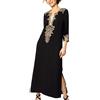 LikeJump Donna Vestito da Spiaggia Bohémien Ricamati Floreali Copricostume Kaftano Abito Bikini Cover ups