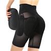 Ceestyle Mutandine Imbottite da Donna Mutandine Modellanti Butt Lift Shapewear Abbellire l'anca Lingerie Body Shapers Pantaloni (S, Nero)
