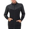 AMZSPORT Donna Felpa Sportiva Giacca da Running a Manica Lunga con Cappuccio con Tasche