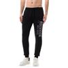 BOXEUR DES RUES Pantaloni in Felpa Slim Fit con Logo (IT, Testo, L, Regular, Regular, Black-Titanium)