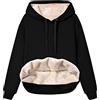 Kobilee Felpa Donna Comodo Teddy Peluche Sweatshirt Pesante Elegante Invernale Maglione Felpa Pile Manica Lunga con Cappuccio Felpata Felpe Hoodie Morbide