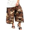 Generico Bermuda Militari Donna Estivi - Cargo Pantaloncini Mimetici Pantaloni Corti Tasche Laterali Casual a Vita Alta Taglio Ampio per Tutti I Giorni E Lavoro Uso Quotidiano Vacanze Tempo Libero