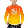 BesserBay Rashguard 110-160 - Maglietta UV a maniche lunghe, ad asciugatura rapida, per bambini, Arancione spiaggia, 150 cm
