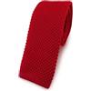 TigerTie qualità maglia cravatta - rosso monocromatico Uni