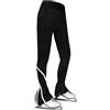LIUHUO - Pantaloni da Pattinaggio sul Ghiaccio per Ragazze e Donne, Pantaloni da Pattinaggio Artistico, Pile Nero, Traspiranti, Leggings per Pattinaggio per Bambini