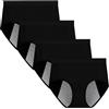 Anntry Intimo Donna, Intimo mestruale per Donna Ragazze Mutandine in Cotone a Vita Alta Slip Comodi e Facili da Pulire (L, 4Nero)