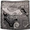CG - TALENTO FIORENTINO, sciarpa foulard di seta disegno cashmere e paisley con cornice a righe, 100% seta di raso, 90x90cm, disponibile in vari colori, fatto in Italia Made in Italy