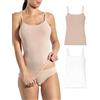 Risalti Canotta Donna Spalla Stretta Bamboo Senza Cuciture 2 pz | Canottiera Donna Intimo Elasticizzata in Morbida Viscosa di Bamboo, Top Traspirante, Intimo Senza Cuciture, Made in Italy