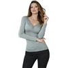 JADEA Maglia con Pizzo in Cashmere Manica Lunga 4529 (Giada, S)