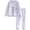 Disney Pigiama a Maniche Lunghe e Gambe Lunghe per Bambine Frozen, Viola Chiaro | Pigiama Pensa alla magia, Sii Magico di Elsa | Pile in Velluto con Motivo a Fiocchi di Neve | Pigiama per Bambini