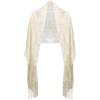 Basic Sense Scialle da donna in rete metallica, sciarpa da sera scintillante, elegante, per matrimoni e abiti formali, Oro champagne, Etichettalia unica
