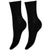 CALZE PRESTIGE (2 PAIA) Calzini donna a coste in pregiatissimo cotone 100% filo scozia - 100% Made in (Brescia) Italy (Nero)