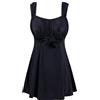 Wantdo Costume da Bagno Donna Taglie Forti Intero Tankini con Gonna | Costume Donna Curvy,Controllo Pancia,Vita Alta, Push-Up,Senza Ferretto,con Shorts,Spalline Larghe,Taglie 44-58,Vacanze Estive