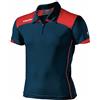 ATELIER DEL RICAMO Polo Uomo Free Time Macron Logan Polo-XXXL-Blu Navy/Rosso