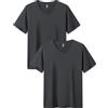 LAPASA Pacco da 2 T-Shirt Uomo Pacco da 2 Micromodal Maglietta Intima Collo a V Canottiera a Maniche Corte Regular Fit M08