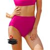 feitycom Costume da Bagno mestruale, Costume da Bagno a Vita Alta, a Prova di perdite, per Adolescenti, Ragazze e Donne., Rose Madder, XL
