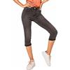 Nina Carter P132 Capri Skinny Fit Jeans a vita alta, effetto lavanderia, Grigio scuro (P132-3), XXL sottile
