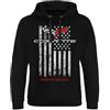 Chevrolet Licenza Ufficiale Corvette - Made in The USA Felpa con Cappuccio epico (Nero), Large