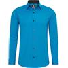 Rusty Neal Camicia da uomo Premium Slim Fit a maniche lunghe, elasticizzata, colore grigio, con collo a ventaglia, per il tempo libero, M
