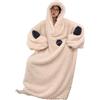 HULG Pigiama Intero in Pile da Donna - Coperta con Cappuccio Extra Large - Coperta con Cappuccio Gigante Indossabile in Pile Super Morbido, Calda E Confortevole