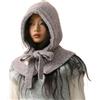 MARCBUSE Cappello caldo lavorato a maglia copricapo stile coreano regolabile scaldacollo sciarpa cappello per il freddo attività all'aperto accessorio donna cappello copricapo coreano