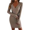 MJGkhiy Maglioni Lunghi a Vestito Donna Casual Vestiti in Maglia Elegante Vita Alta Aderente Abito Vestiti di Lana Caldo Abiti da Festa Curvy Manica Lunga Capodanno Dress Abbigliamento Saldi