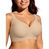 Adisputent Reggiseni senza cuciture Jelly per le donne senza fili di | Taglie forti, copertura completa, supporto e sollevamento, push up, non cablata, comfort, bralette imbottite, tutti i giorni