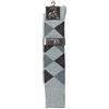 krautwear® 2 paia di calze al ginocchio da donna, uomo, ragazza e bambino, calzini da equitazione, con suola spessa, termoregolanti, motivo a scacchi, in cotone, argento/grigio, 39-42