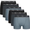 Dim Coton Stretch Respirant Maintien Optimal X6 Intimo, Nero/Granito/Grigio Mouse, L (Pacco da 6) Uomo