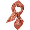 Prettystern Donna Uomo 65cm arrotolato a mano 100% seta sciarpa foulard in Seta Da Collo 39. rosso-marrone