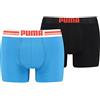PUMA Boxer da Uomo, con Logo, Confezione da 2 Pezzi, Spring Break Blue Combo, XL