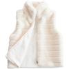 KHIRVWL Gilet in Pelliccia Sintetica Giacca Invernale Donna Elegante Giacca Lunga Senza Maniche Comodo e Caldo Gilet Pelliccia Invernale Cappotto in Peluche Giacca Cargan Gran mensioni