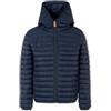 Save The Duck Giubbino Blu Lime con Cappuccio per Bambini e Ragazzi Huey (IT, Età, 6 anni, Regular, Bambino, Blu)
