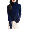 Chanyarn Maglione da Donna in 100% Lana Merino Leggero Collo Alto Lavorato a Maglia Senza Cuciture a Maniche Lunghe Tops