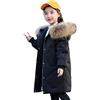 LSERVER Giacca Invernale Bambina con Pelliccia Collo Cappuccio Antivento Caldo Piumino Alla Moda Giubbotto Bambini Capispalla per Età 3-13 Anni