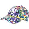 Hip Hop Honour Cappello NY Bianco e Viola con Stampa Pop Art Cartoni Animati Baseball Wow Boom - Taglia Unica - Bianco