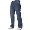 Ze ENZO Enzo - Pantaloni da uomo in denim, resistenti e casual, da lavoro, Midstone ewash, W32 / L30