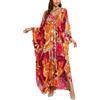 L-Peach Kimono da Spiaggia Cardigan Donna Kaftano Lungo Vestito Copricostume da Bagno Bikini Aperto con Coulisse