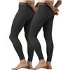 LAPASA Pacco da 2 o 1 Calzamaglie Termica Uomo Fodera in Pile Peso Medio/Pesante Pantaloni Termici Sportivi Strato Base Intima Leggings Caldi Grigio scuro (Pacco da 2) M