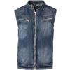 Yukirtiq Gilet di Jeans da Uomo Vintage Giacca Senza Maniche da Cowboy Smanicato Jeans Retro Gilet da Moto in Denim con Zip