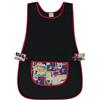 Siry Work Grembiule Scuola Infanzia, Cucina Donna, Taglia Unica, Regolabile in Vita con Due Bottoni che lo Rendono Facile da Indossare, Made in Italy, Art. Dalia (F19-NERO)