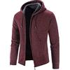 HEONSATI Cappotto Uomo Lana Frontale Aperte Slim Cardigan con Cappuccio Elegante in Maglia Giacca Zip Up Maniche Lunghe Casual Sweaters Lavorato a Maglia Calda Felpa Maglia Giacche da Uomo Lavorato Leggero