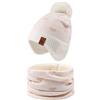XIAOHAWANG Cappello Dinosauro Sciarpa Cappello Invernale per Bambino Ragazzo Ragazza Cappello Autunnale Riscaldante da 0 a 7 Anni, Cappello Bianco + Sciarpa, 9-24 Mesi