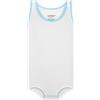Landofgenie One Piece Pigiama Uomini Senza Maniche Gilet Cotone Onesie Romper per Adulti Bianco 3XL
