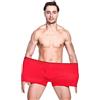 Jamron Uomo Pacco da 3 Cotone Elasticizzato Boxer Biancheria Intima Aperti Davanti Rosso & Bianca & Blu Marino 7XL