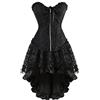 Hengzhifeng Corsetto con Gonna Gotico Donna Corsetti Costumi Carnevale (EUR 28-30,Nero)