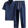 RUMAOZIA Biancheria di cotone Zen Meditazione Tai Chi Uniforme Uomini Cinese Tradizionale Abbigliamento Kung Fu Abbigliamento Respiratore Top Arti Marziali Set Tang Tuta Manica Corta Pantaloni