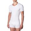 marcLuis - Mezza Manica a V, Comodo, Aderente, Traspirante, Bielastico, Maglieria Uomo, Bianco e Colorato, Confezione da 3 Pezzi Bianco, Taglia XL